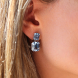 Double Emerald-Cut  Aquamarine Drop Earrings (19 TCW)