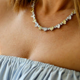 1.25CT ALTERNATING HEART NECKLACE - N197/CZ