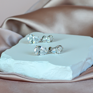Double Pear Drop Earrings (15 TCW)