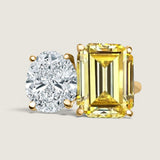 Toi et Moi Oval & Canary Emerald Cut Ring (10.5 TCW)