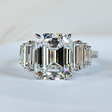 Graduated Emerald-Cut Ring (5.25 TCW)