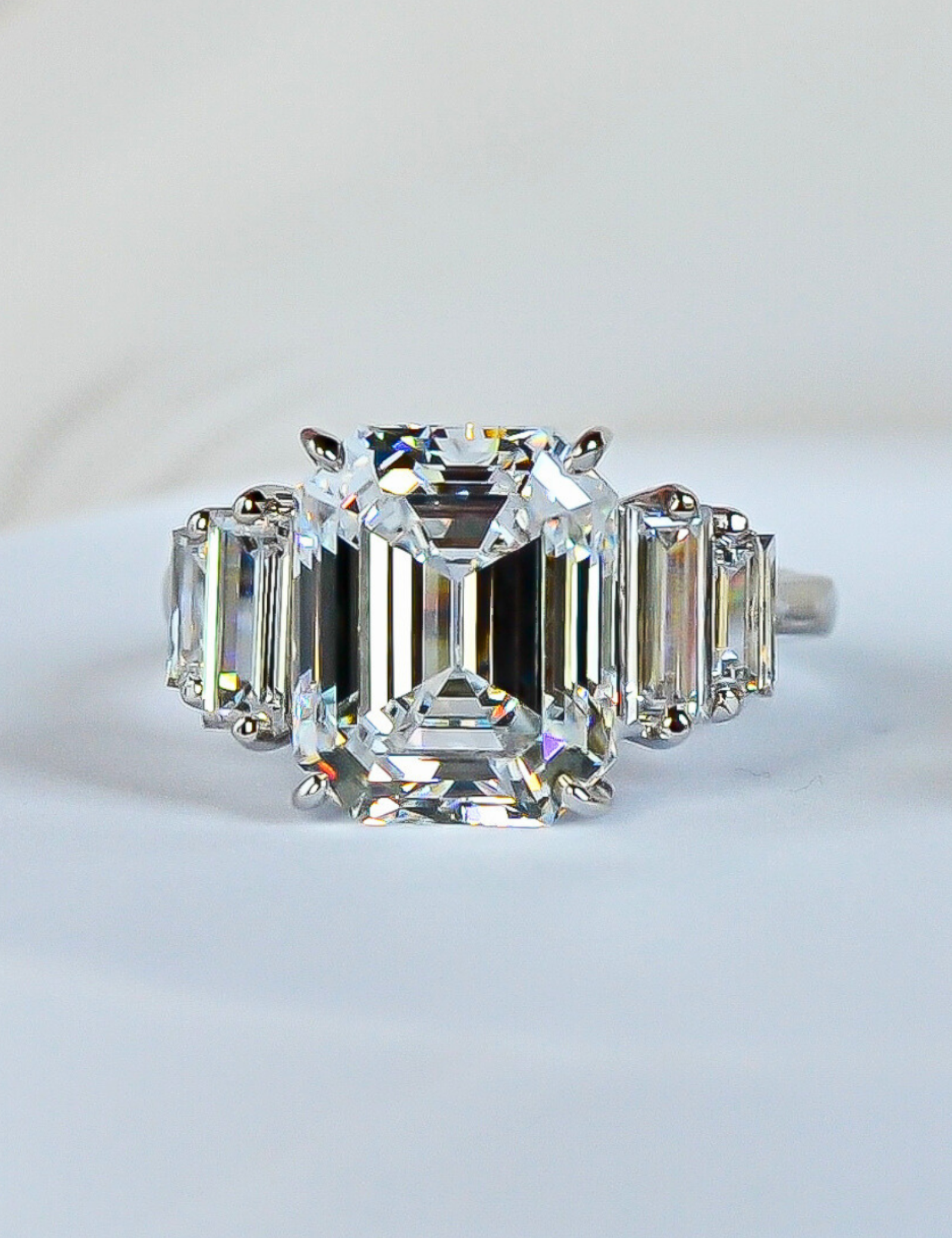 Graduated Emerald-Cut Ring (5.25 TCW)