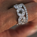 8MM WIDE FLOWER BAND F1286-CZ-14K