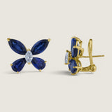 Sapphire Butterfly Stud Earrings (5.5 TCW)