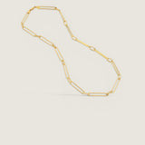 Paper Clip Alternating Link Necklace (20")