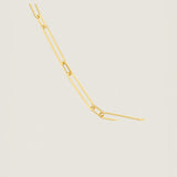 Paper Clip Alternating Link Necklace (20")