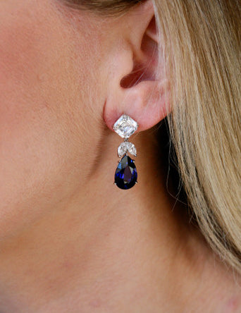 Asscher with Sapphire Pear Drop (15 TCW)