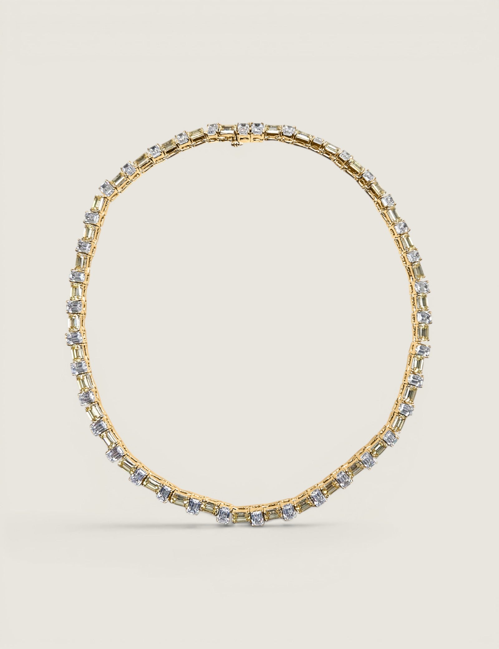 The Riviera Alternating Emerald-Cut Necklace (35.5 TCW)