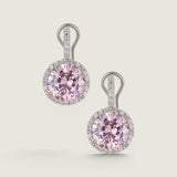 Pink Solitaire & Pave Drop Earrings (14.75 TCW)
