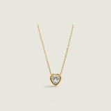 Bezel Set Heart Pendant Necklace (5 TCW)