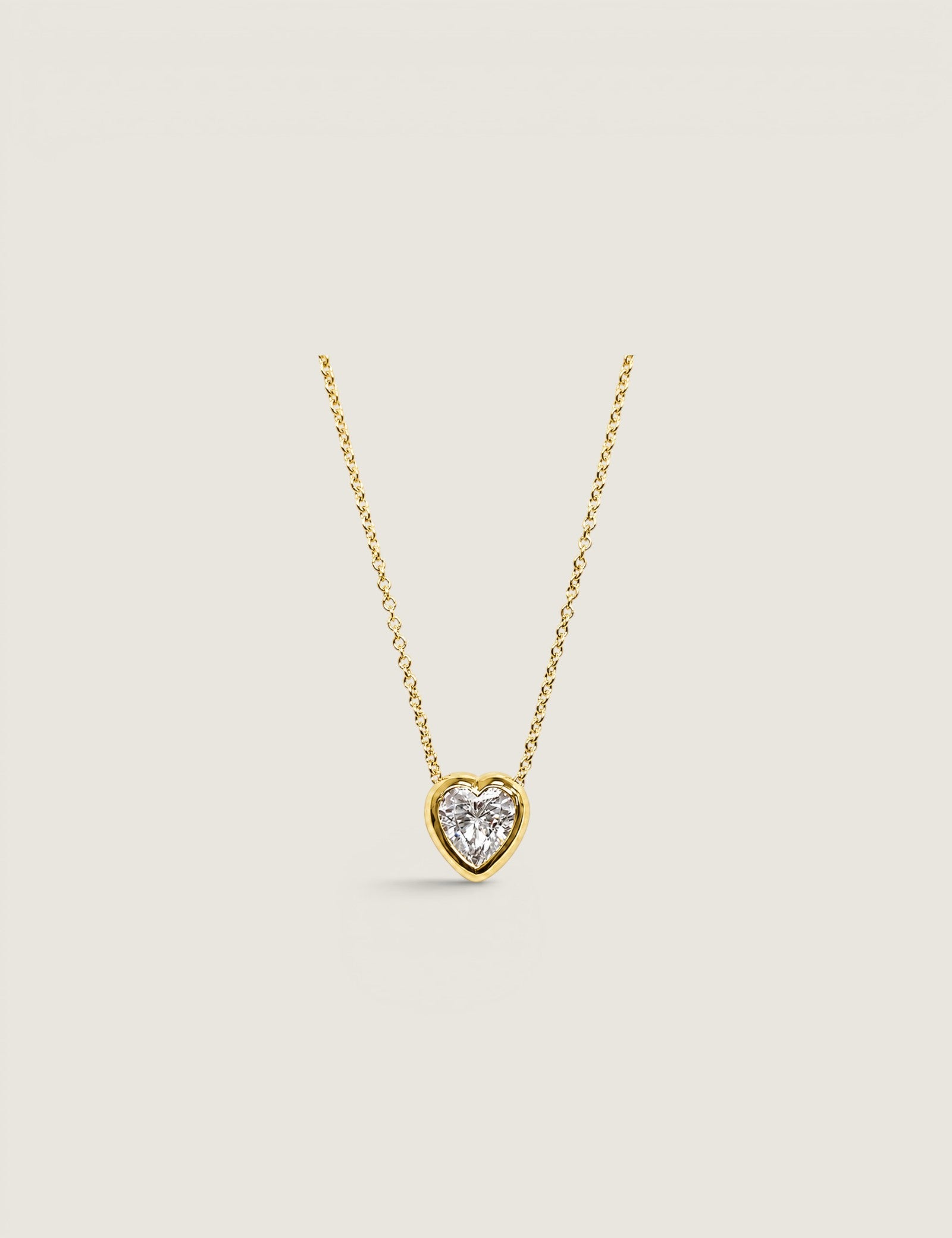 Bezel Set Heart Pendant Necklace (5 TCW)
