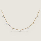 Delicate Diamond Drop Necklace