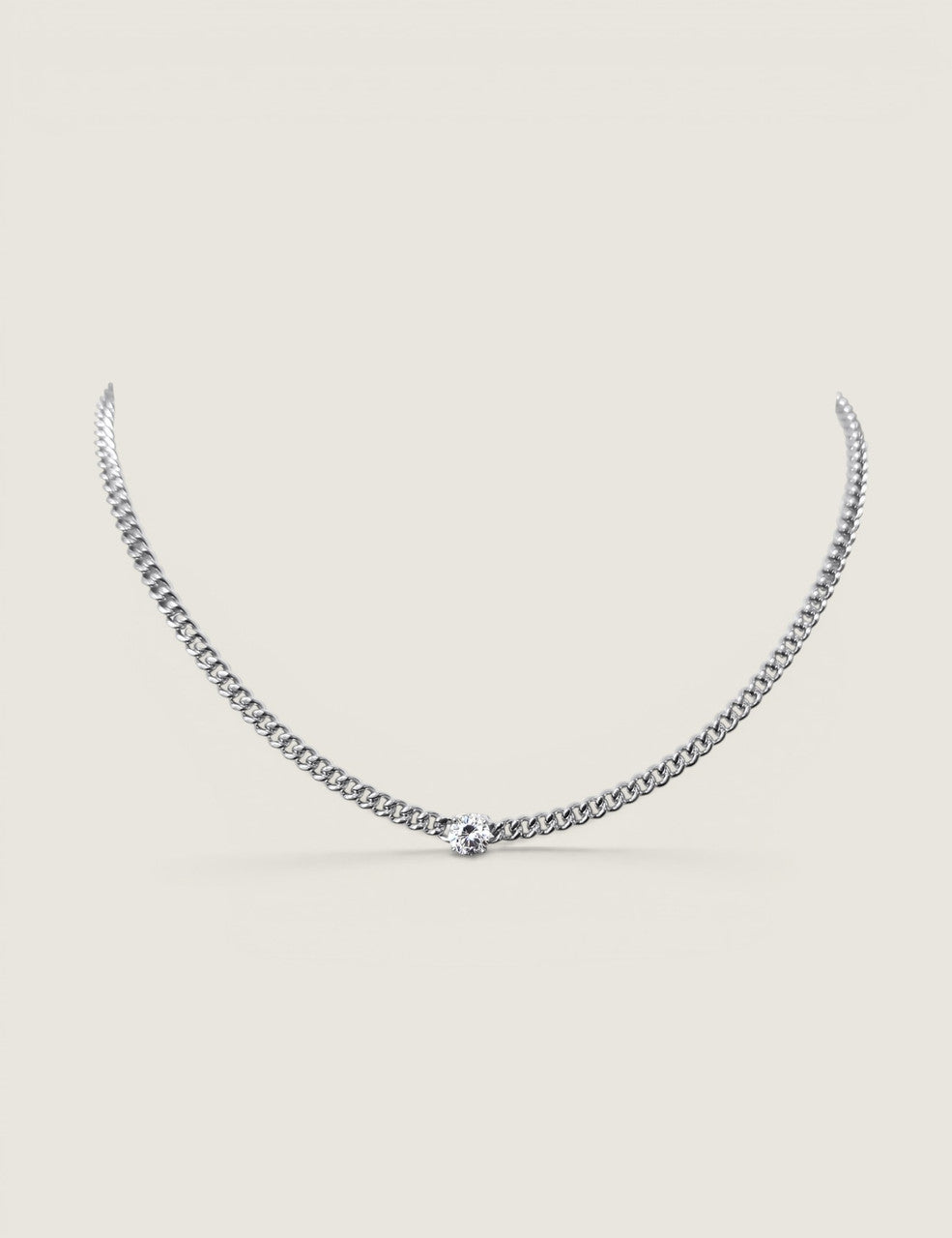 The Monaco Cuban Solitaire Necklace