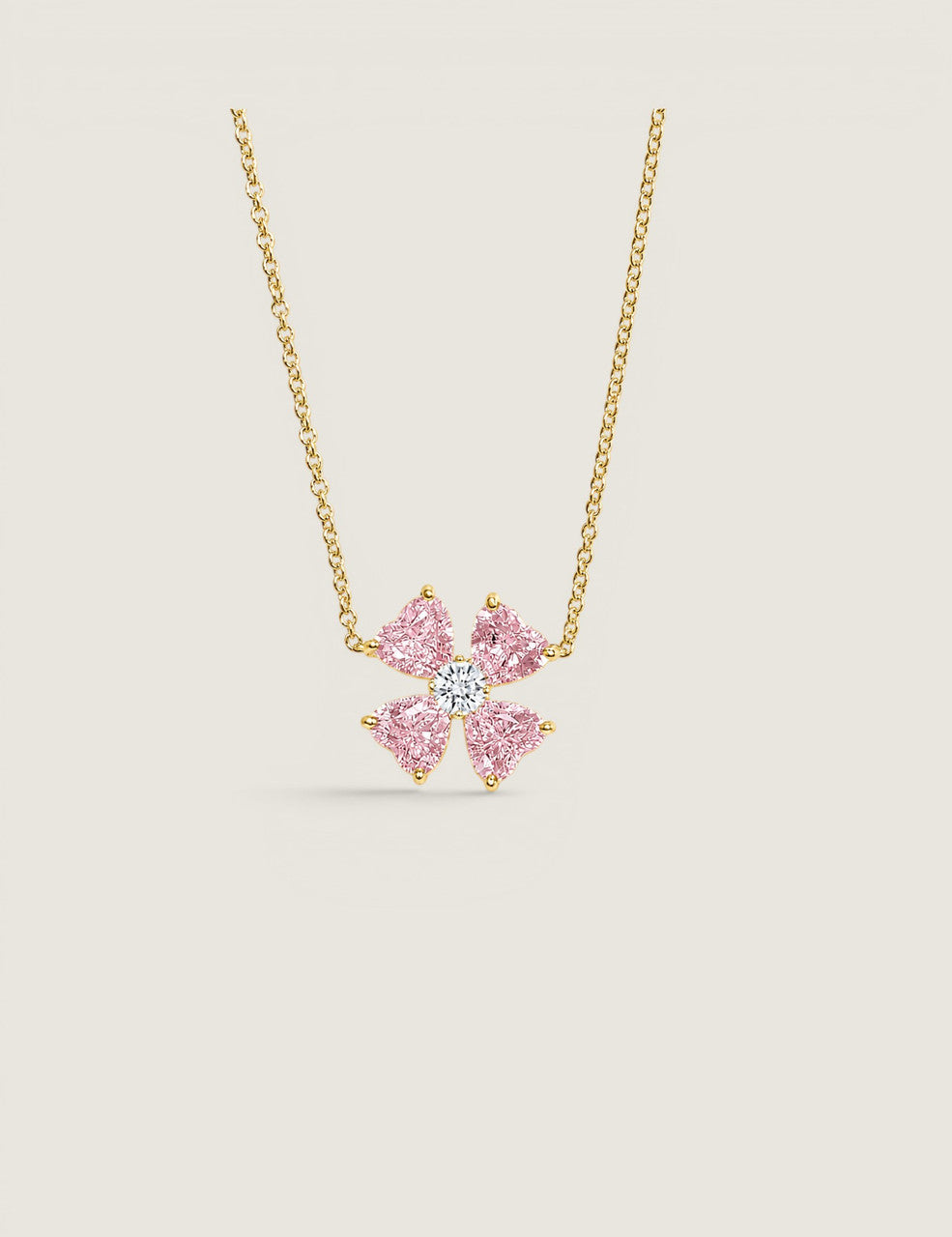 Rosé Clover Pendant Necklace