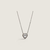 Bezel Set Heart Pendant Necklace (5 TCW)