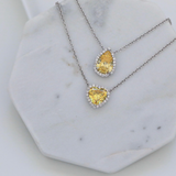Canary Heart Pendant Necklace