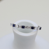 Sapphire Mix Asscher Tennis Bracelet (33.75 TCW)