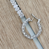 Medium Oval-Cut Hoop Earrings (15TCW)