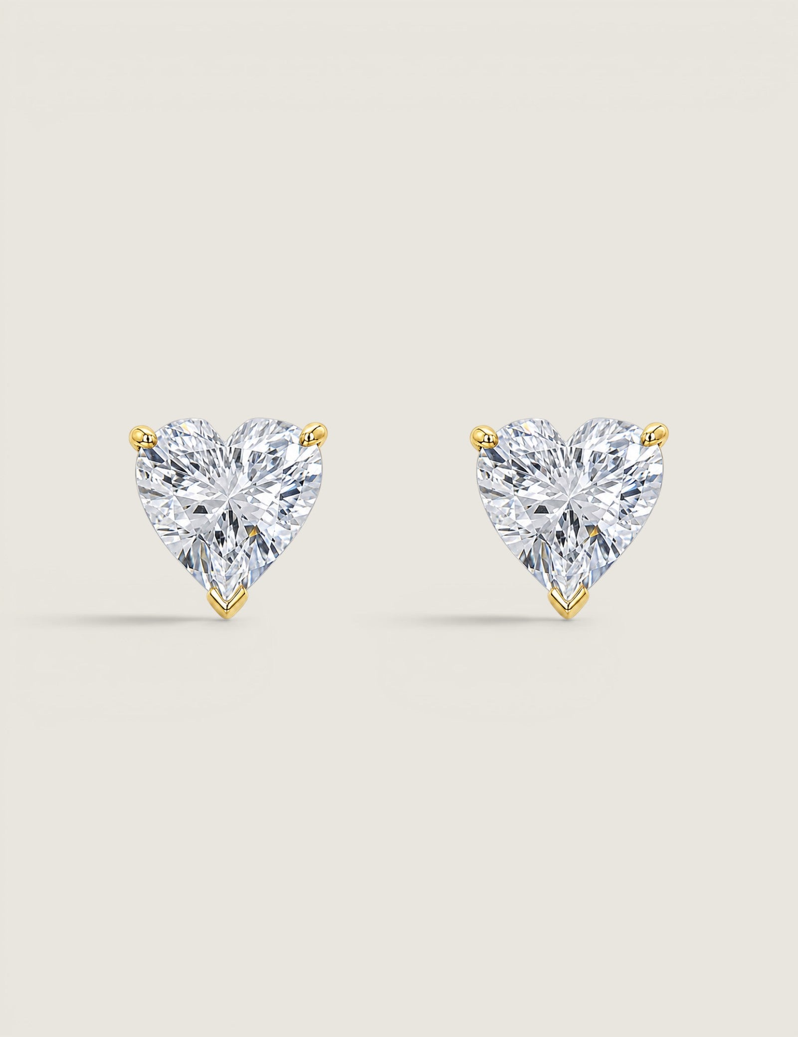Heart Studs with Vermeil (10 TCW)