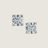 Radiant Square Studs with Gold (2.5 TCW)