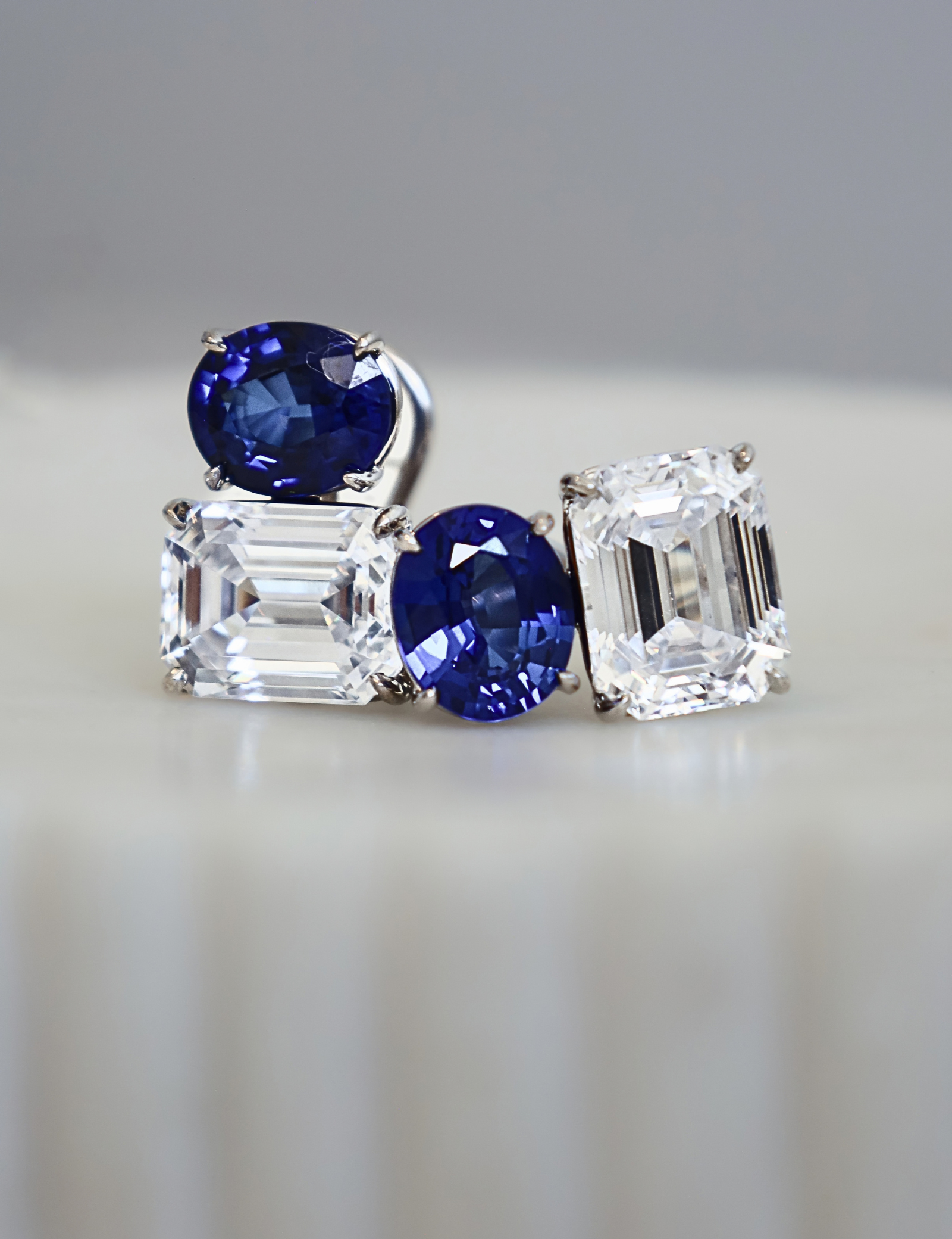 The Ascend Sapphire Grand Double Drop Earrings