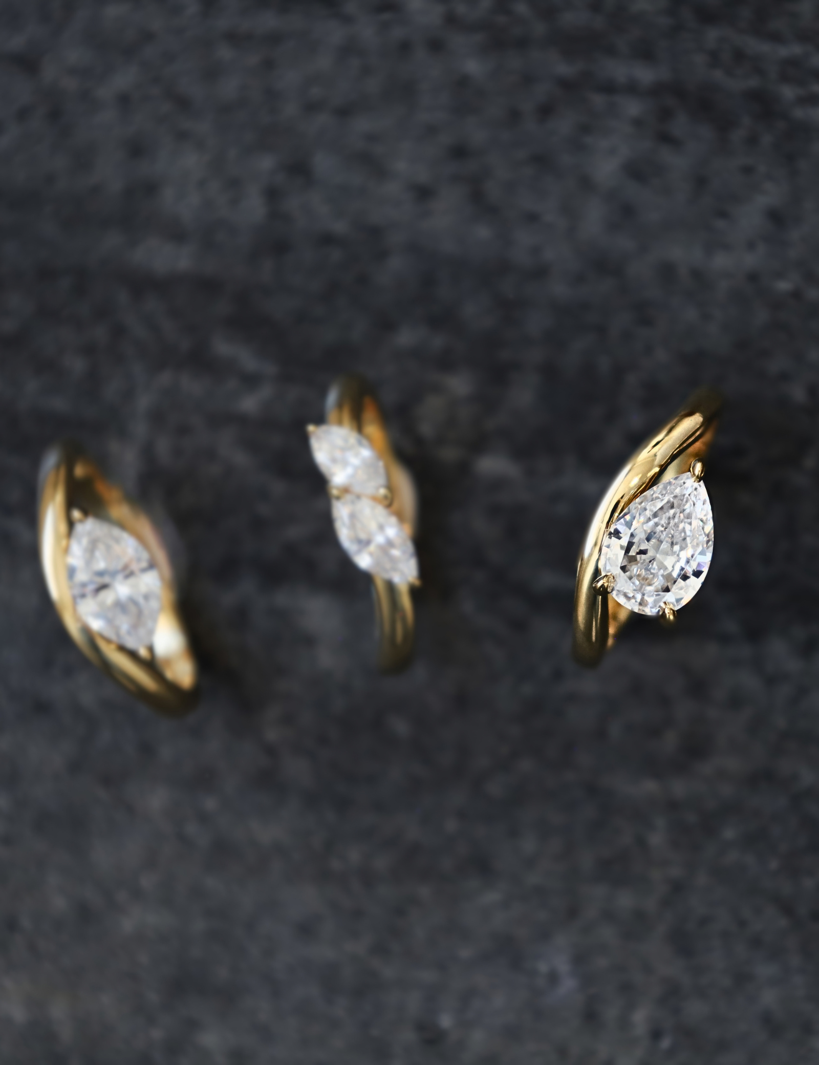 The Embrace Pear Ring