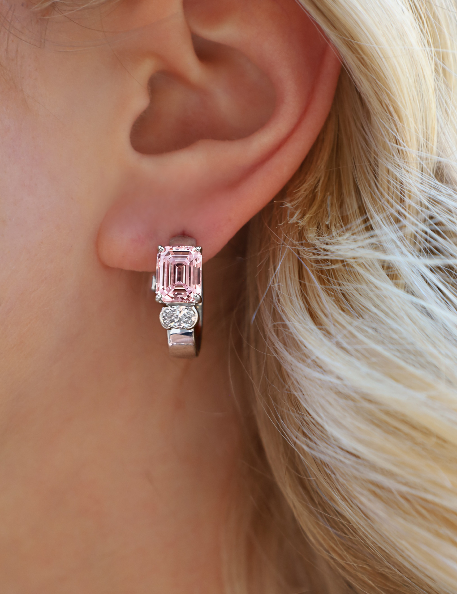 The Harmony Blush Hoop Earrings
