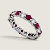 Round Ruby Eternity Band