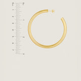 Large Tube Hoop Earrings (Yellow Gold)