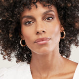 Small Tube Hoop Earrings (Yellow Gold)