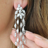 Marquise and Round Brilliant Drop Earrings (24 TCW)