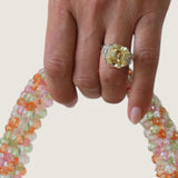 Canary Asscher Center Stone with Half-Moon Sides