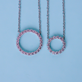 MEDIUM ROUND STONE CIRCLE PENDANT