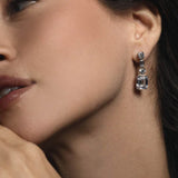 6CT EMERALD CUT DROP EARRING (13.6 TCW)