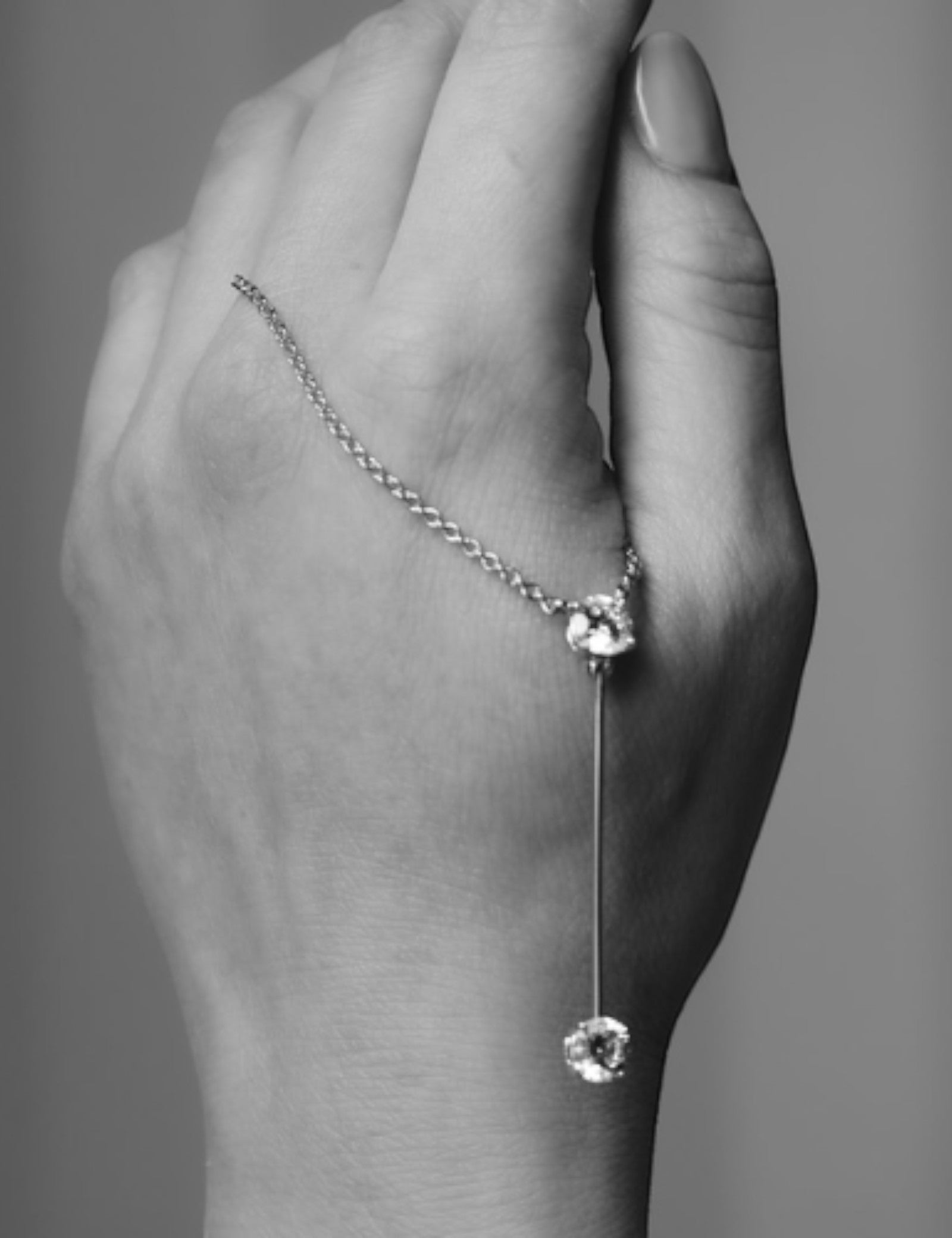 Lariat Style 2 stone Pendant (2 TCW)
