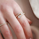 Swirl Pear Shape Ring