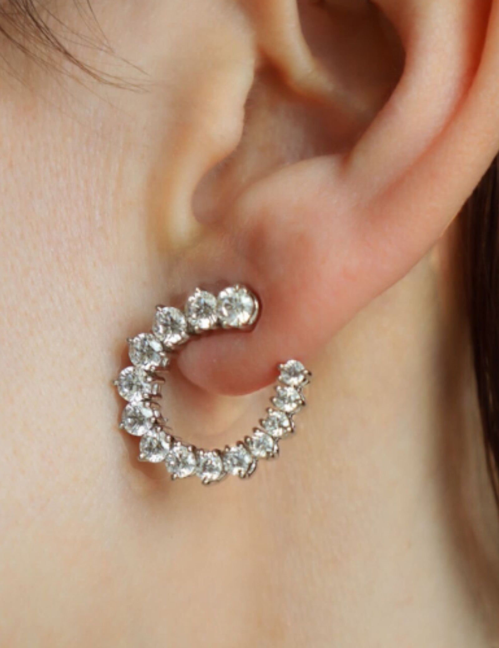 Brilliant Cut Swirl Earrings (3.25 TCW)