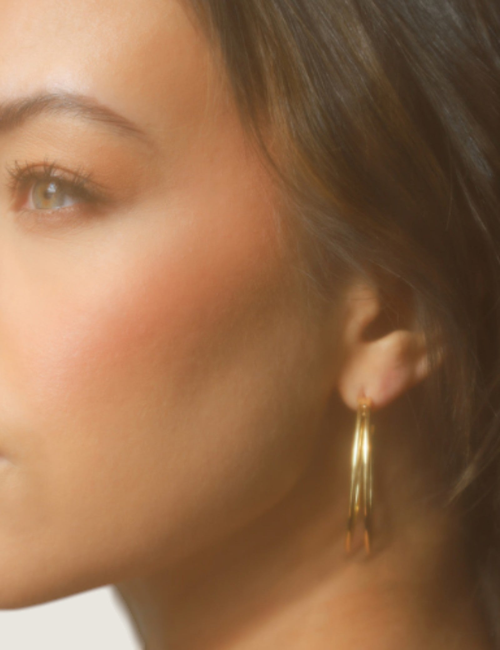 Split Abstract Hoop Earrings