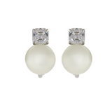 Pearl and Asscher Studs (2.5 TCW)