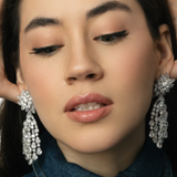 Cluster with Pear Waterfall Earring (38.5 TCW)