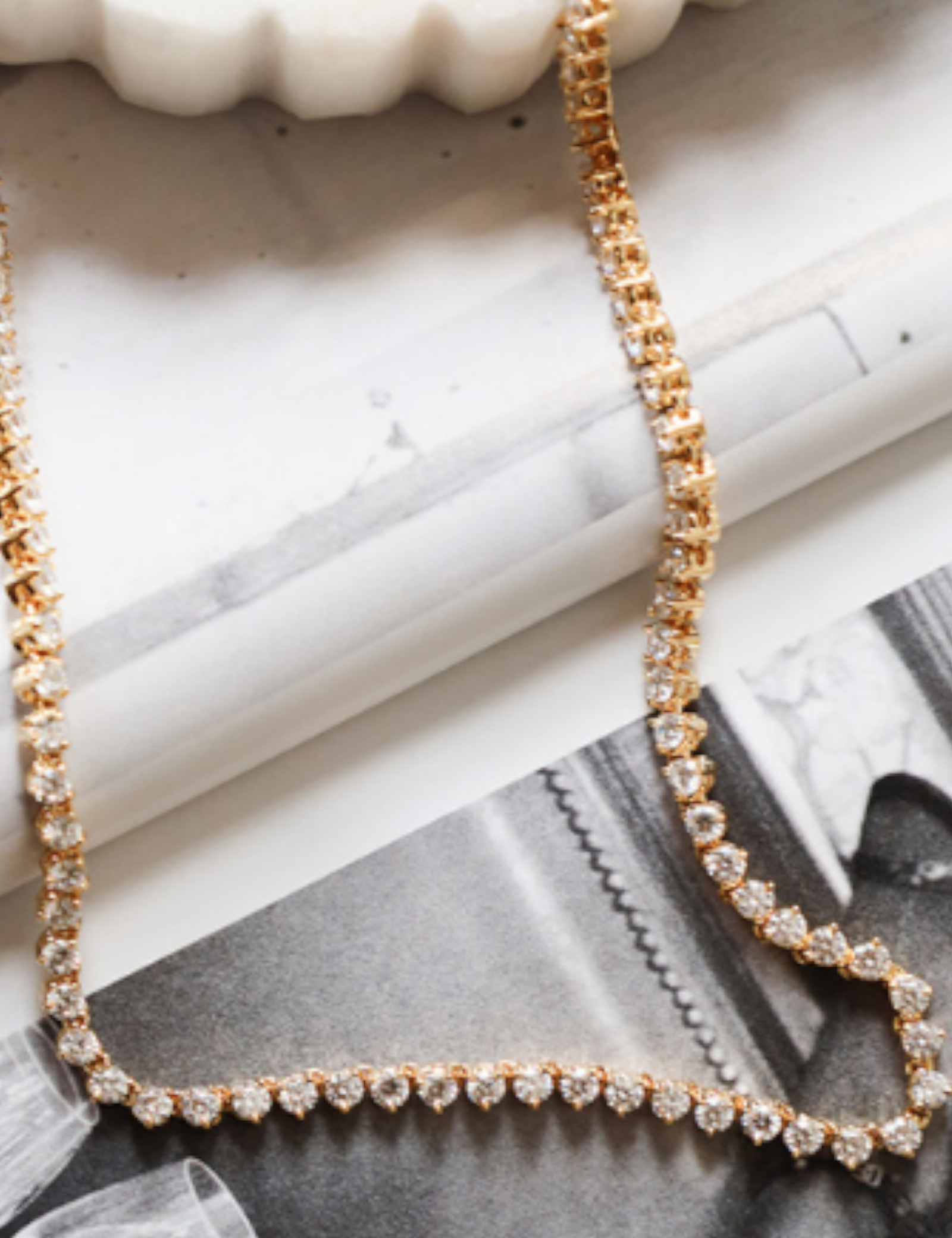 Round Tennis Necklace (2.5mm)