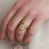 Bezel Set Pear Shape Ring(3 TCW)