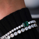 Emerald-Cut Emerald Tennis Bracelet (10.5 TCW)