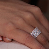 Emerald and Asscher cut Wedding Band (11.8 TCW)