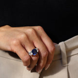 Sapphire Lumière Cushion Ring (5 Carat Center)