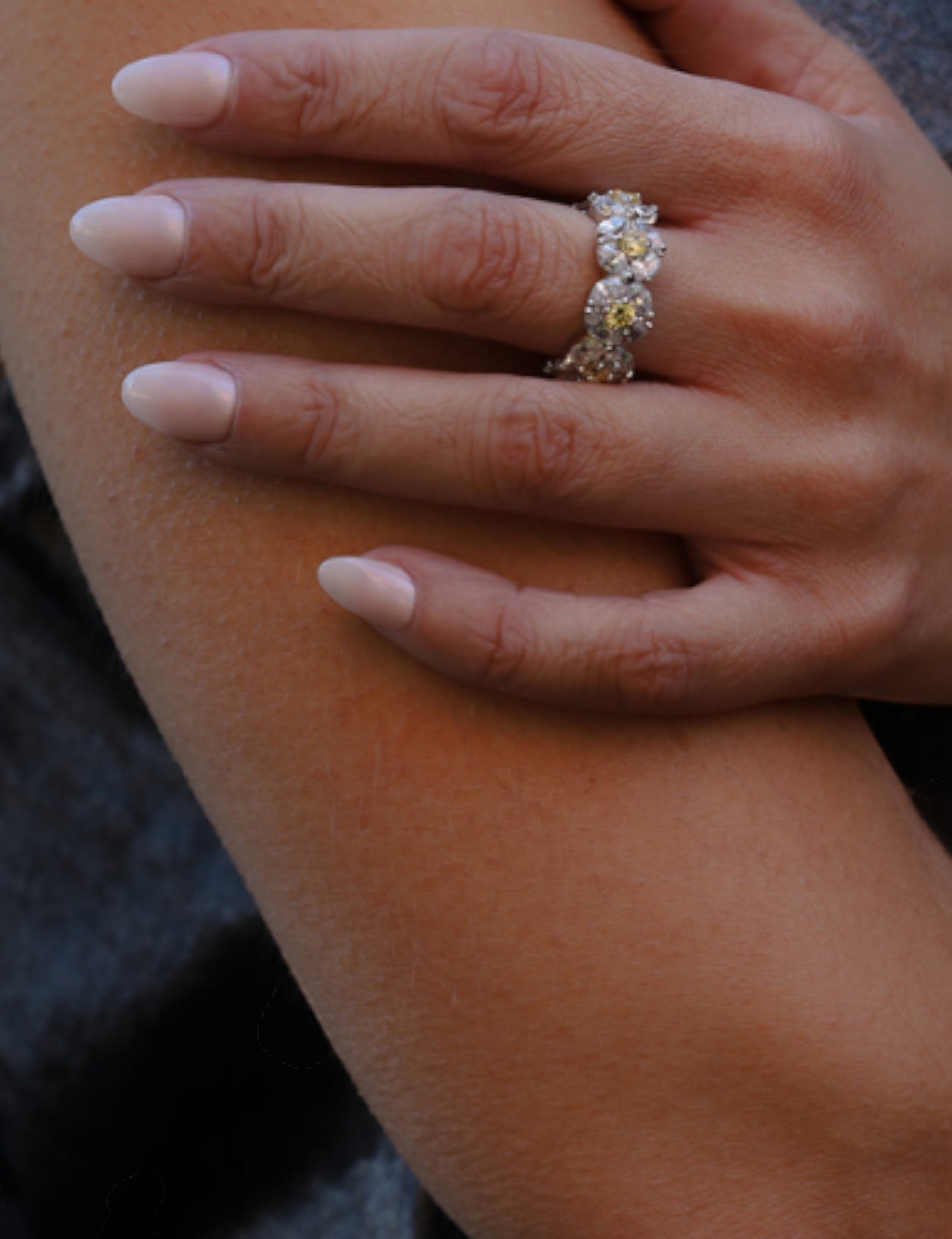 Marquise and Round Canary Band (8.8 TCW)