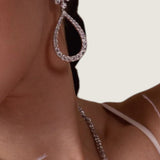 Pear Drop with Small Cluster Top Earring (8.5 TCW)