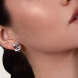 Emerald Clip Studs with Vermeil (14 TCW)