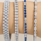 Azure Alternating Tennis Bracelet (10 TCW)