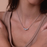 Graduated 5 Stone Pendant Necklace